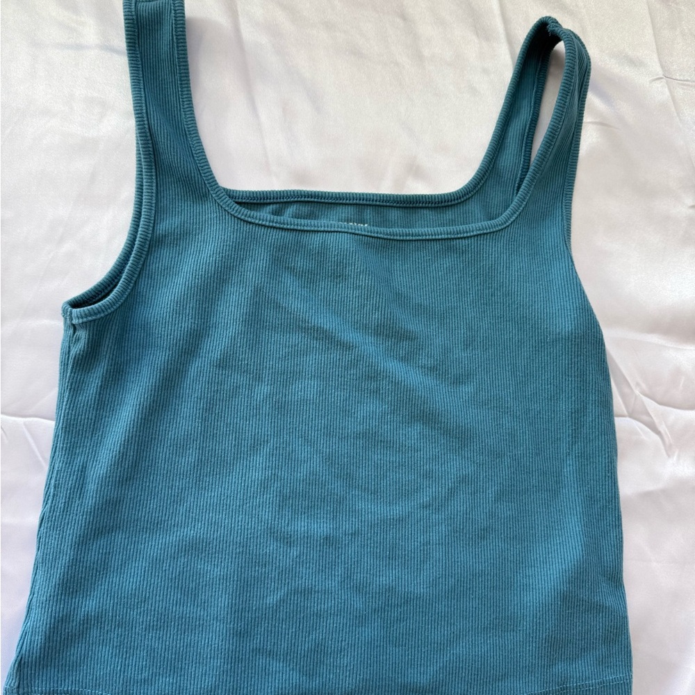 Old Navy Teal Ribbed Tank Top